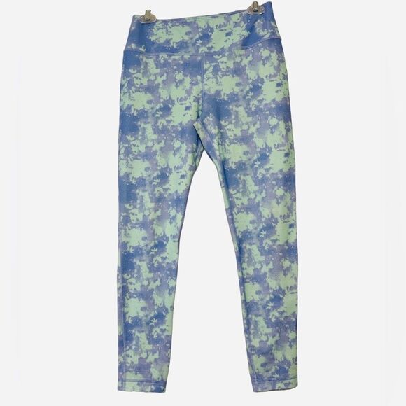 Blue Green Vineyard Vines Tie Dye Performance Women’s Leggings Small VGUC - Picture 1 of 4